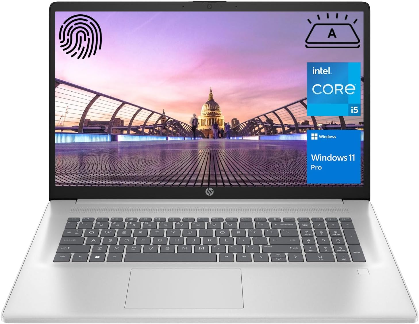 HP Essential Business Laptop, 17.3" FHD Display, Intel Core i5-1334U, 32GB RAM, 1TB PCIe M.2 SSD, Wi-Fi 6, Webcam, Backlit Keyboard, Windows 11 Pro, Silver