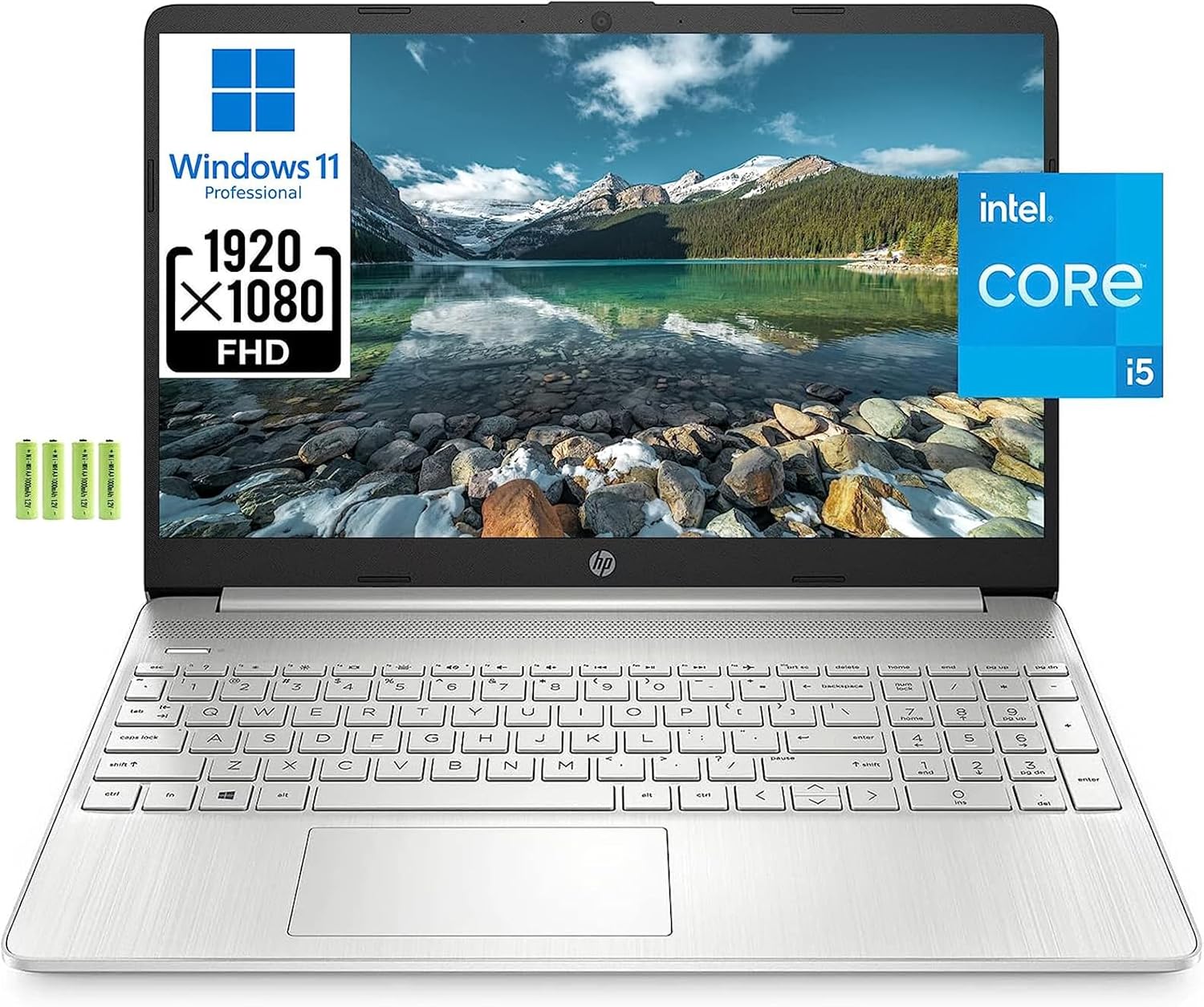 HP 15 15.6" Full HD Business Laptop Computer [Windows 11 Pro], Intel 4-core i5-1135G7 (Beats i7-1065G7), 32GB RAM, 1TB PCIe SSD, Iris Xe Graphic, Numeric Keypad, Wi-Fi 6, BT 4.2, Webcam, w/Battery