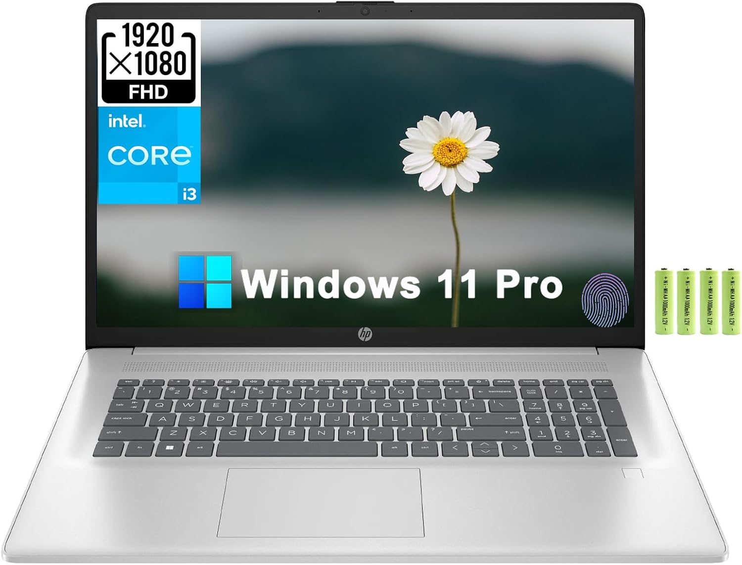 HP 17 17.3" FHD IPS Business Laptop Computer[Windows 11 Pro], Intel 8-Core i3-N305(Beats i5-1135G7), 16GB RAM, 512GB PCIe SSD, Fingerprint Reader, Numeric Pad, Wi-Fi 6, BT 5.3, Fast Charge, w/Battery 