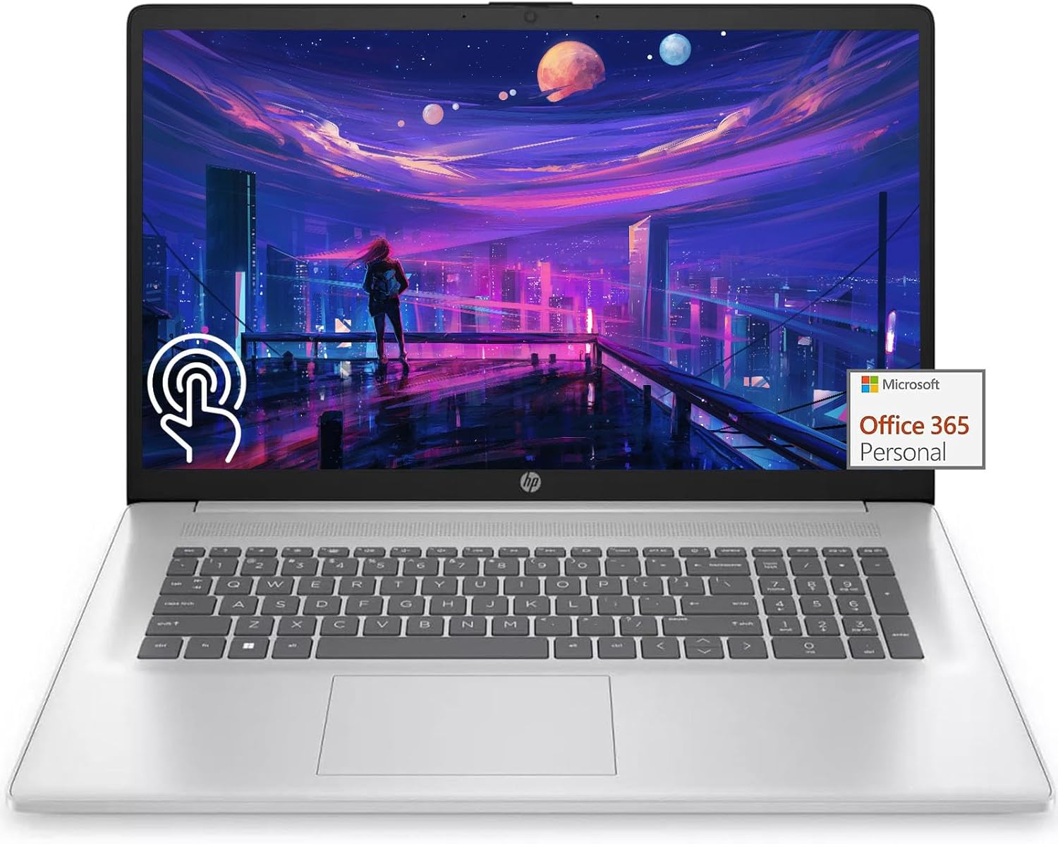 HP 17 Touchscreen Laptop Computer for Student and Business, 17.3" HD+ Touch Laptop, Intel Pentium Silver-N5030, 4GB RAM, 128GB SSD, 1 Year Microsoft 365, Wi-Fi, HDMI, Windows 11 Home in S Mode