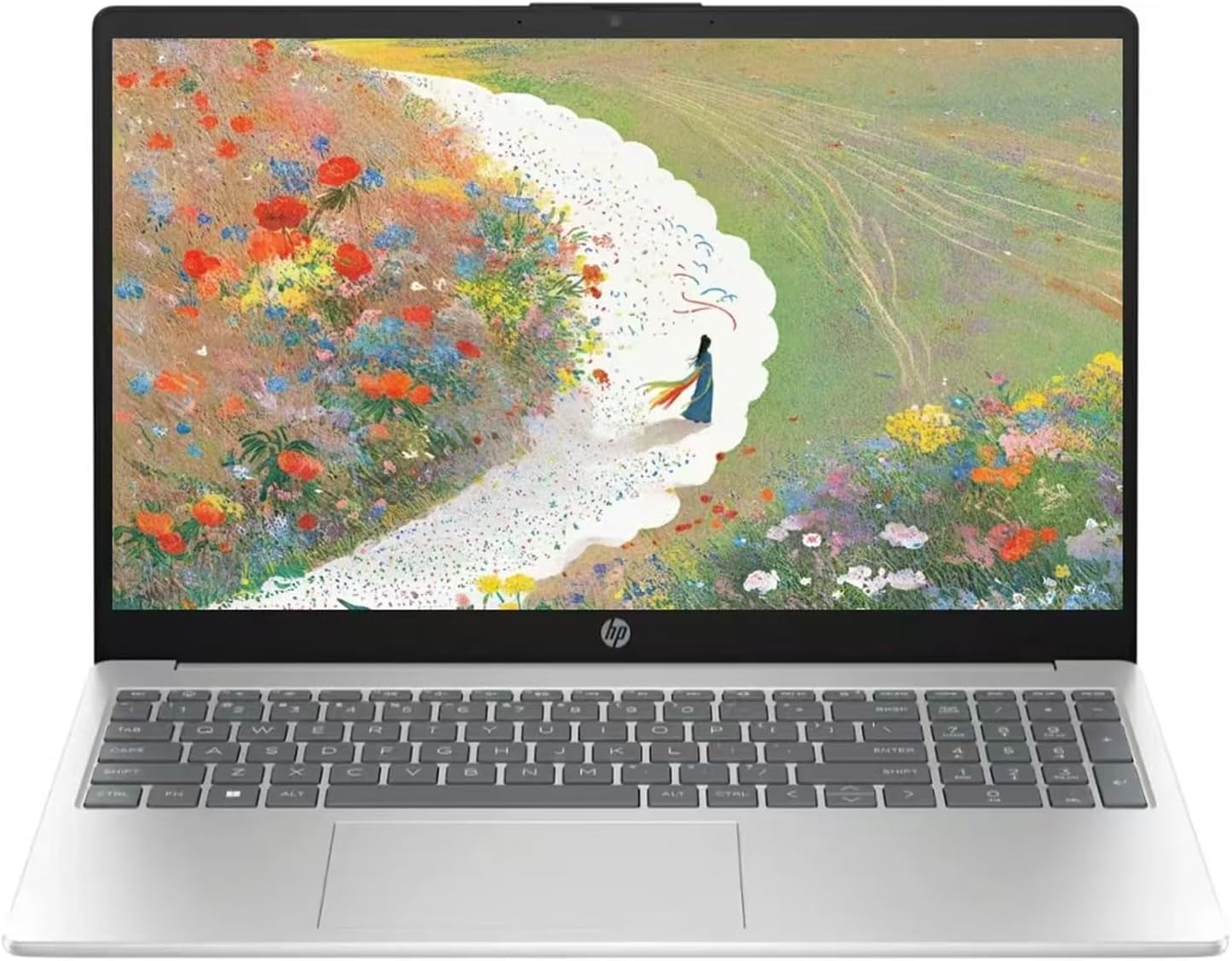 HP 15.6" HD Touch-Screen Laptop, Intel i5-1235U, 10 Cores, 8GB Memory, 512 PCIe GB SSD, Windows 11 Home in S Mode, Bluetooth, Wi-Fi, Natural Silver with TWE Accessories