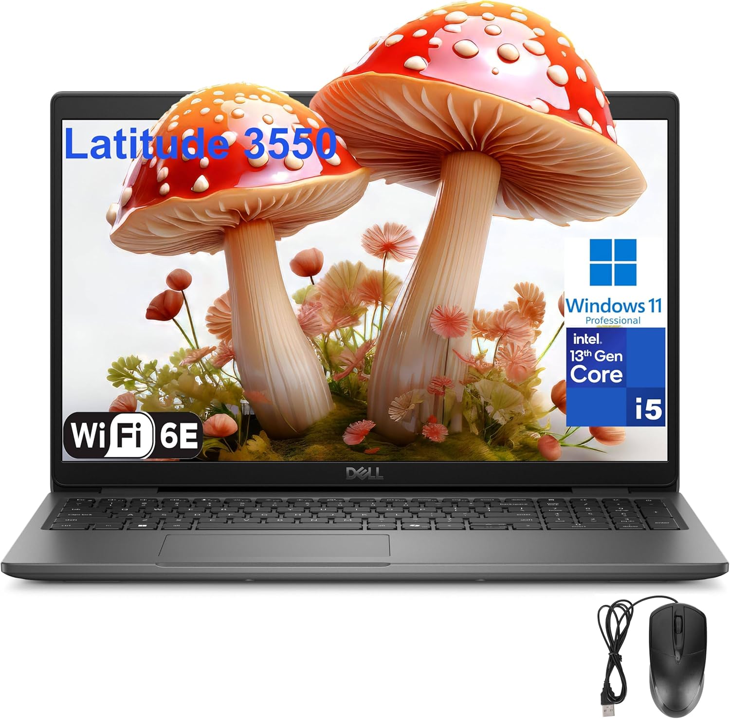 Dell Latitude 3550 Laptop Computer for Business and Work, 13th Gen Intel 10-Core i5-1335U (Beat i7-1255U), 32GB DDR5 RAM, 1TB PCIe SSD, 15.6" FHD, WiFi 6E, Bluetooth 5.3, USB4 Type-C, Windows 11 Pro 