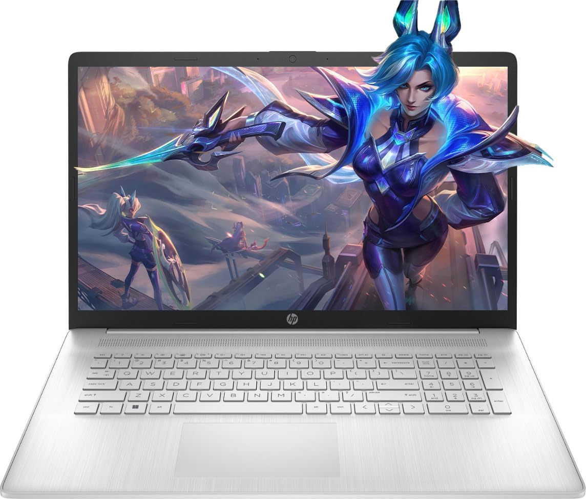HP 17.3" HD+ Narrow Bezel Student Laptop, AMD Ryzen 3 7320U(Beat i3-1215U), 8GB LPDDR5 RAM, 1TB NVMe SSD, Numeric Keypad, Long Battery Life, Wi-Fi, Webcam, Fast Charge, Windows 11,w/BWE Accessories