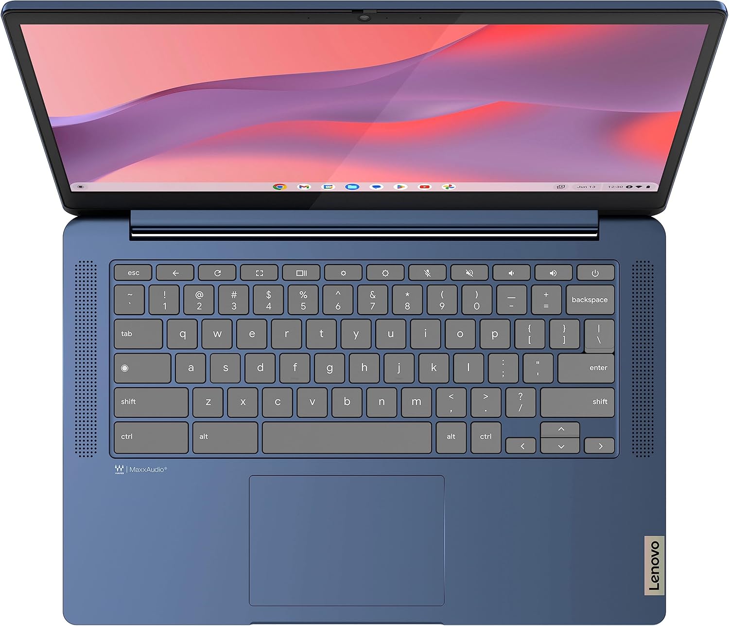 Lenovo Flagship Chromebook, 14'' FHD Touchscreen Slim Thin Light Laptop Computer, 8-Core MediaTek Kompanio 520 Processor, 4GB RAM, 64GB eMMC, WiFi 6,Chrome OS, Abyss Blue 