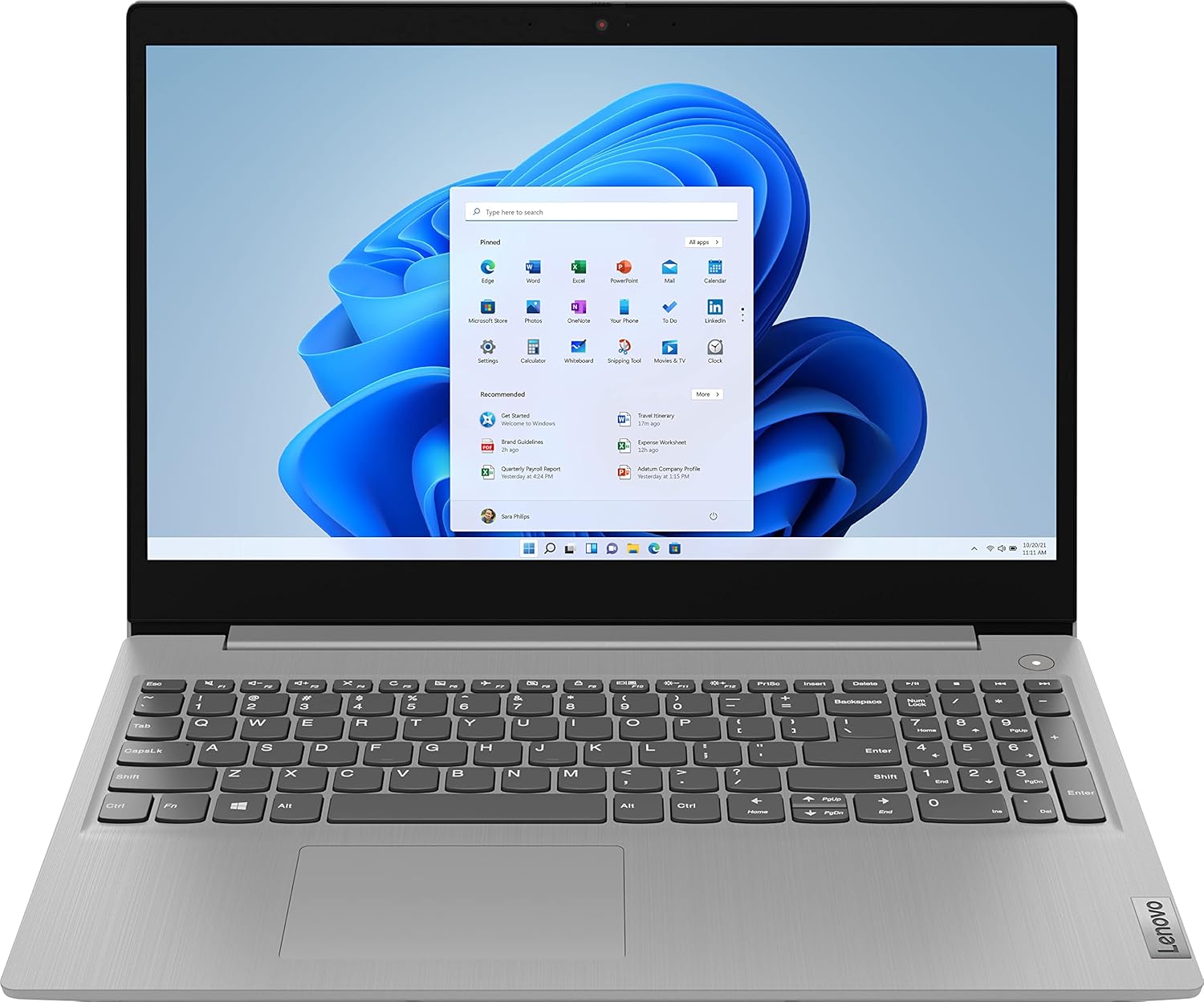Lenovo 2022 Ideapad 3 Laptop, 15.6" HD Touchscreen, 11th Gen Intel Core i3-1115G4 Processor, 8GB DDR4 RAM, 256GB PCIe NVMe SSD, HDMI, Webcam, Wi-Fi 5, Bluetooth, Windows 11 Home, Platinum Grey 