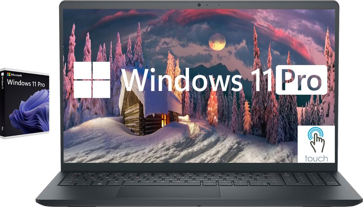 Dell Inspiron Touchscreen Laptop, 15.6" Business & Student Laptop Computer, Windows 11 Pro Laptop, Intel i5-1155G7 Processor, Full HD IPS Display, Numeric Keypad, Carbon Black (40GB RAM | 2TB SSD) 