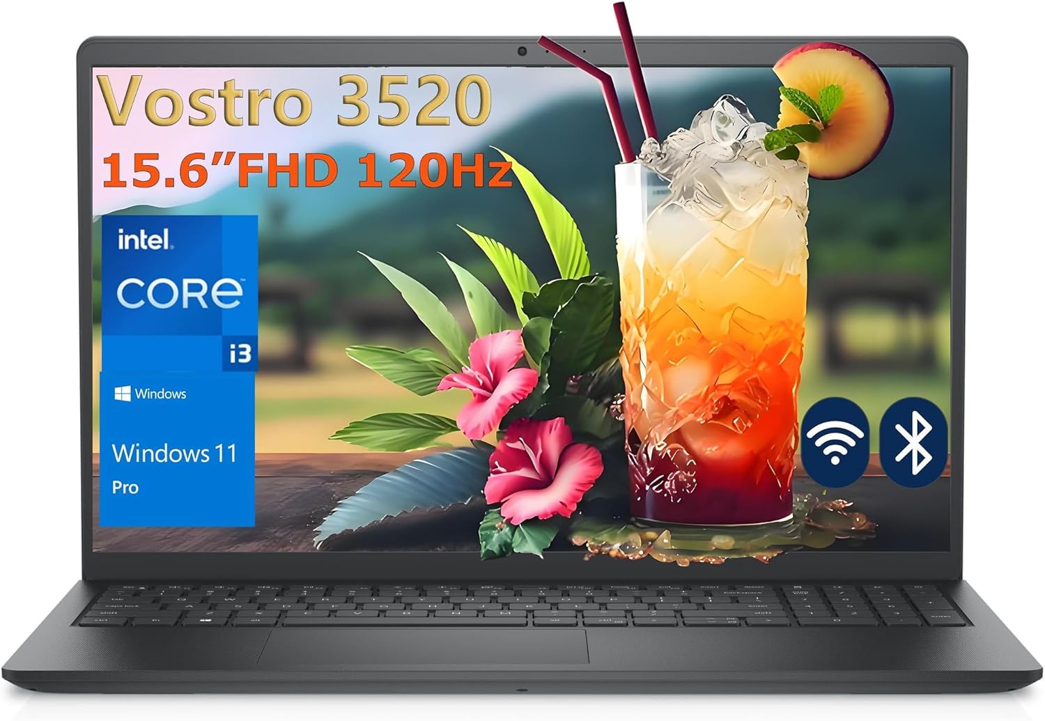 Dell 3520 15 15.6" Laptop Computer for Home & Student, Intel 6-Core Processor (Beat i5-1135G7), 120Hz FHD, 32GB DDR4 RAM, 1TB PCIe SSD, WiFi, Bluetooth, RJ45, HDMI, Black, Business Windows 11 Pro