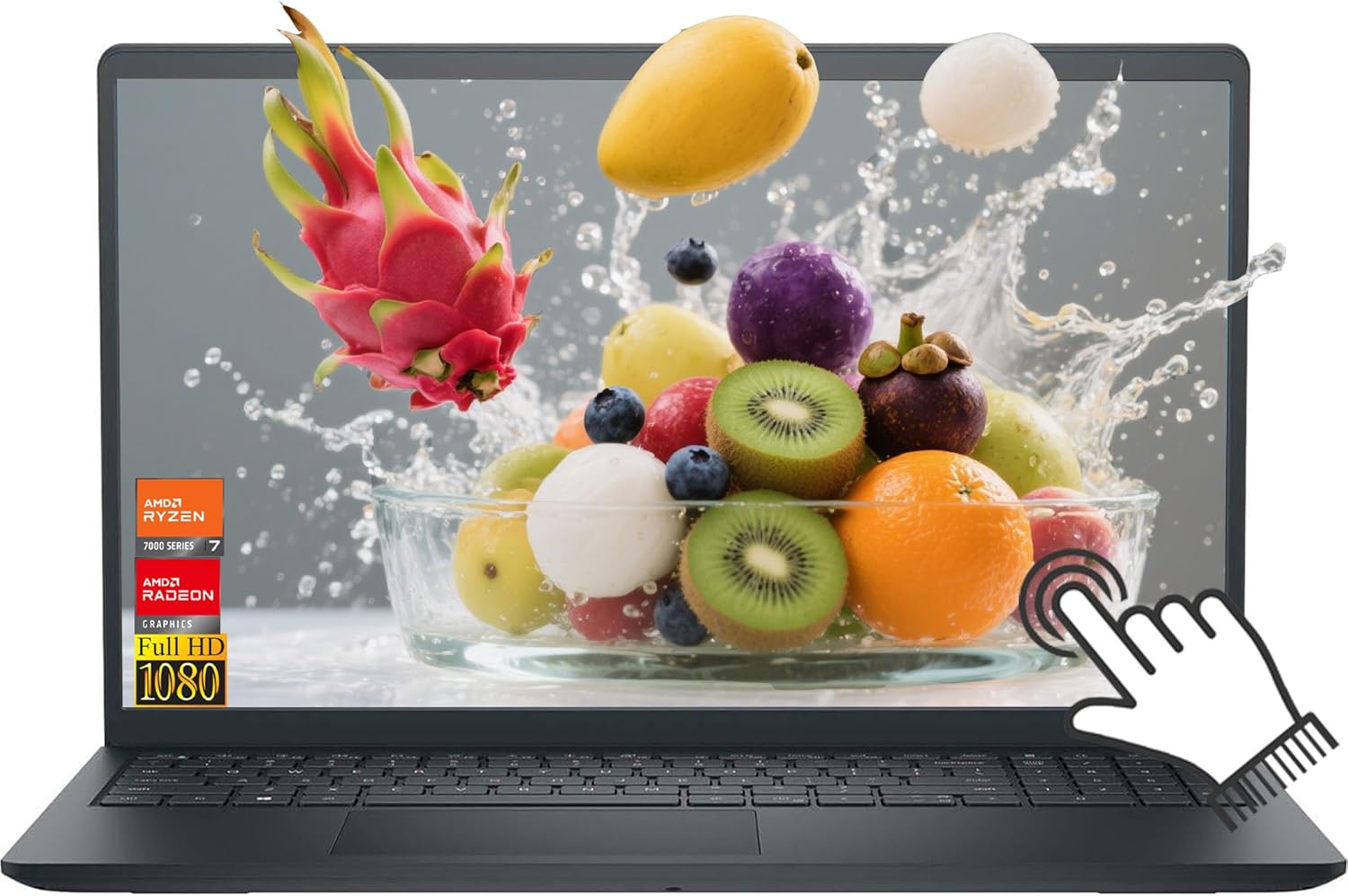 Dell Inspiron 15 3535 Touchscreen Laptop 15.6" FHD (1920x1080) IPS, 8 Cores AMD Ryzen 7 7730U Up to 4.5 Ghz, 16GB RAM 1TB SSD, AMD Radeon Graphics, SD Card Reader, Windows 11