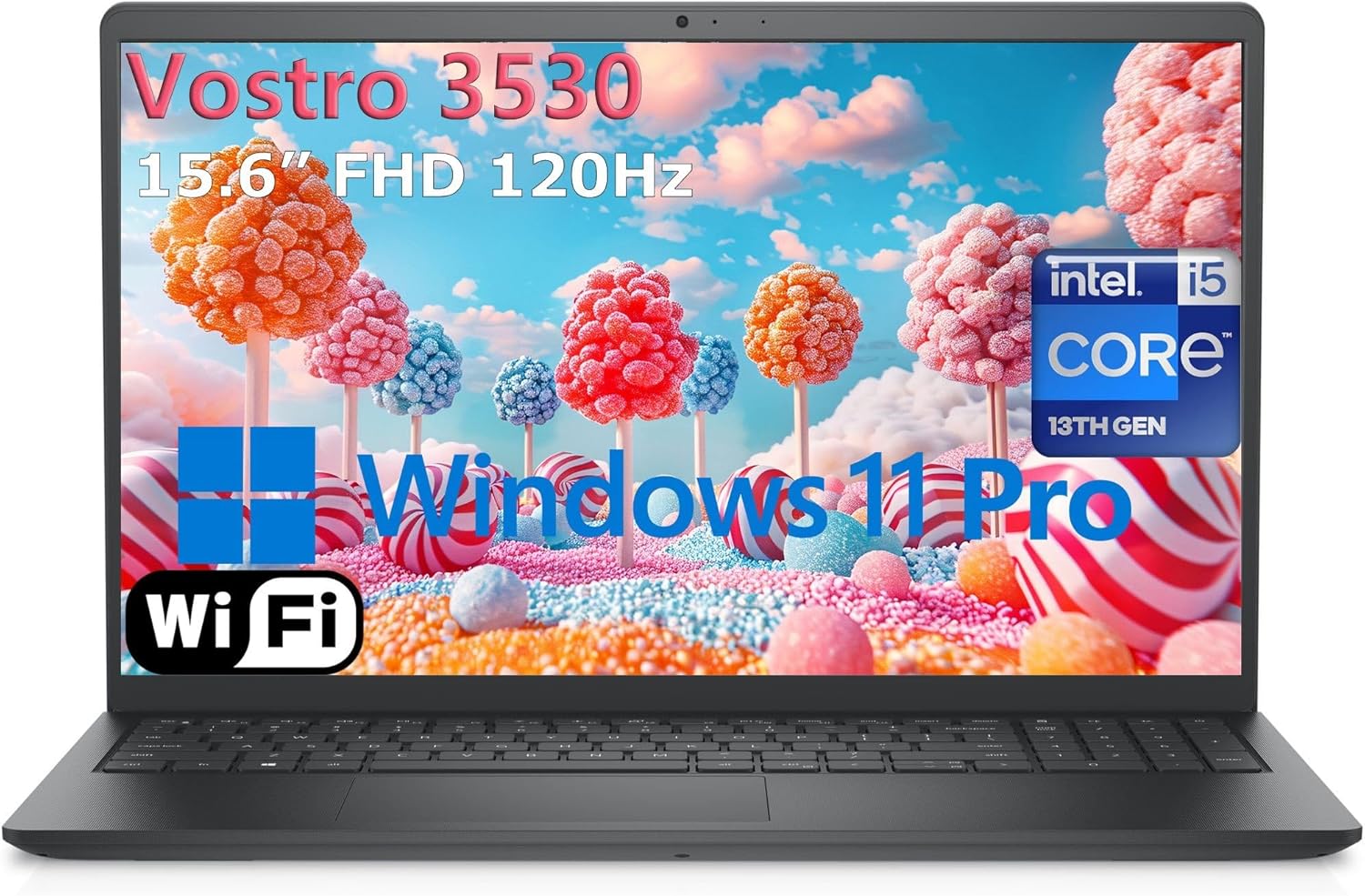 Dell 15.6" 3530 Laptop Computer for Home & Business Student, Intel 10-Core i5-1334U (Beat i7-1250U), 16GB RAM, 512GB PCIe SSD, 120Hz FHD Vostro Laptop, WiFi, Bluetooth, Black, Windows 11 Pro, AZ-XUT