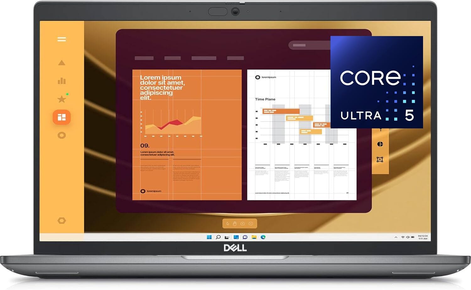 Dell Latitude 5450 Laptop 14" FHD+ Touchscreen, Intel Core Ultra 5-135U vPro, 32GB RAM, 1TB NVMe SSD, Webcam, Wi-Fi 6E, BT, Backlit Keyboard, HDMI, USB C, Display Port, Windows 11 Pro, Notebook, Grey