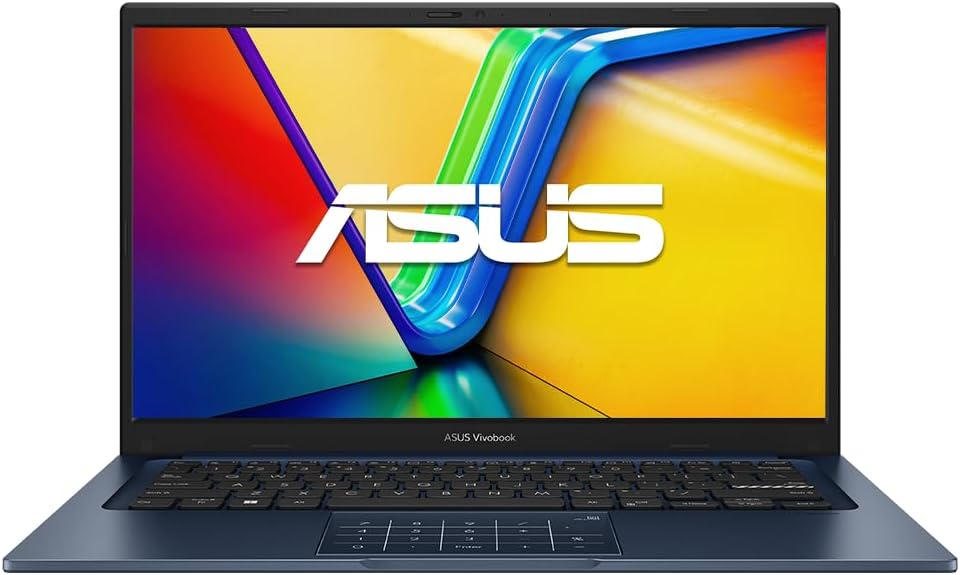 ASUS 2025 Vivobook 14” FHD Laptop 10-Core Intel Core i5-1334U Iris Xe Graphics 12GB DDR4 256GB NVMe SSD USB-C w/DP WiFi AC BT Webcam HDMI1.4 Windows 11 Home w/RE USB 