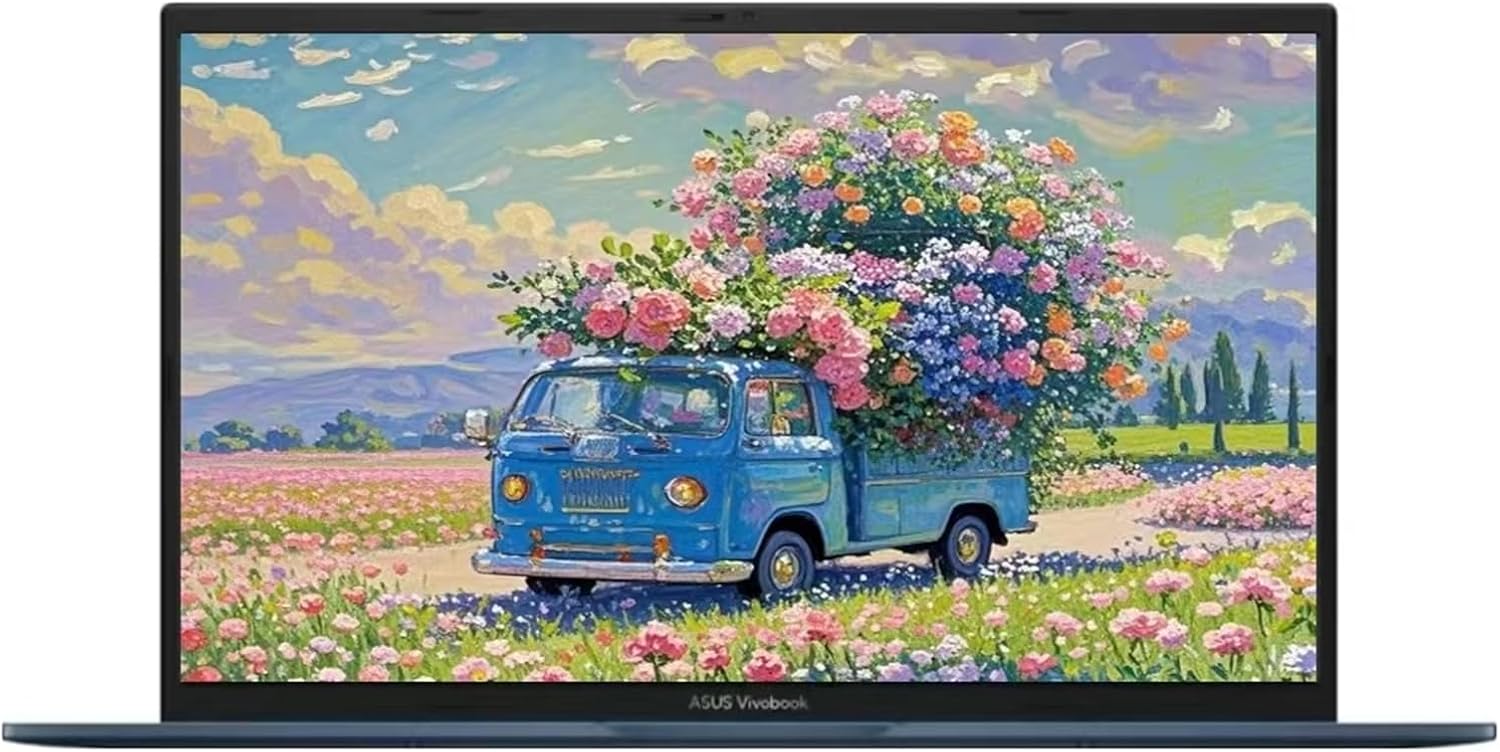 ASUS Vivobook Laptop, 17.3" FHD (1920 x 1080) IPS LED Display, Intel i3-1215U, 6-Core, 16GB DDR4 RAM, 1TB SSD, Quiet Blue, HDMI, Win 11 Home, TWE Mouse Pad