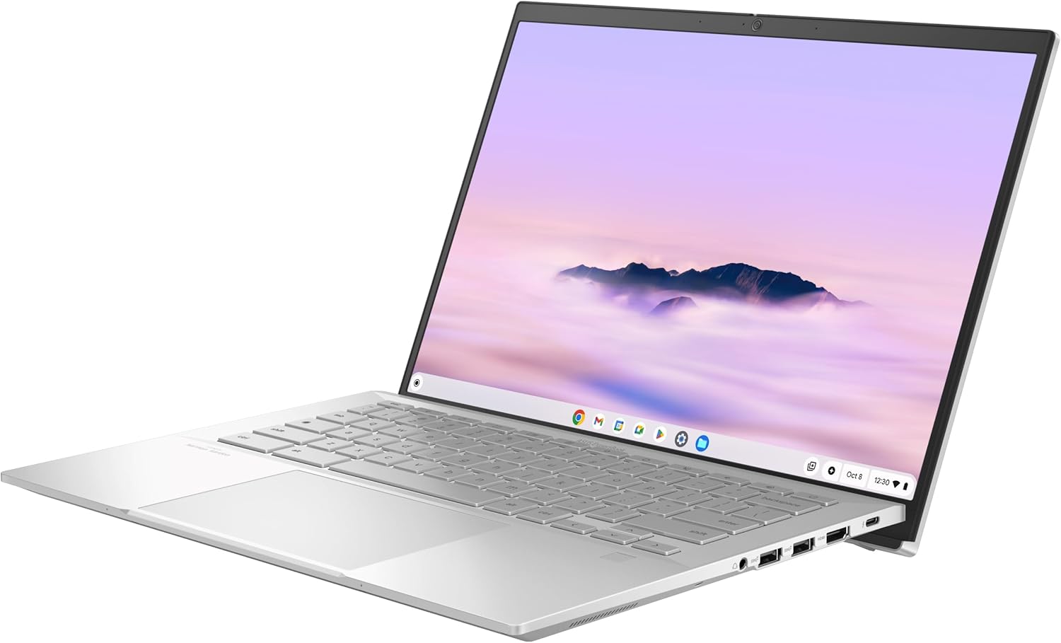 ASUS ExpertBook CX54 Chromebook Plus Laptop with Google AI, 14" 2560x1600 Display, Intel® Core™ Ultra 5 Processor, 8GB RAM, 128GB SSD, ChromeOS, Fog Silver, CX5403CMA-DB588