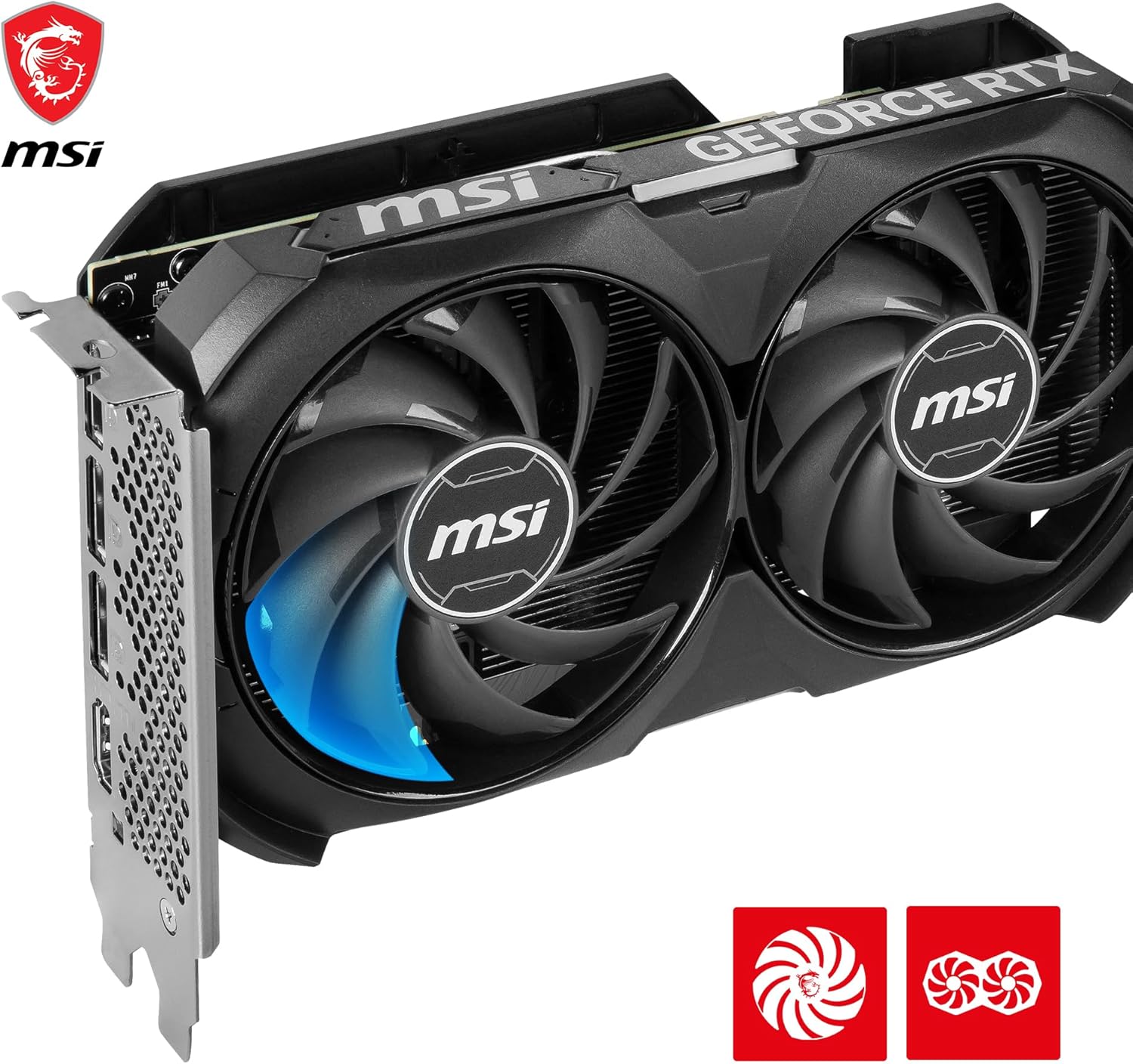 MSI GeForce RTX 4060 Ti Ventus 2X Black 8G OC Graphics Card -NVIDIA RTX 4060 Ti, 8GB GDDR6 Memory, 18Gbps, PCIe 4.0, DLSS3