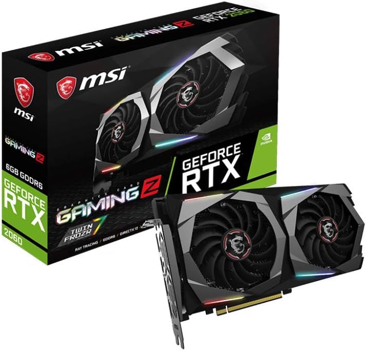 MSI Gaming GeForce RTX 2060 6GB GDRR6 192-bit HDMI/DP Ray Tracing Turing Architecture VR Ready Graphics Card (RTX 2060 GAMING Z 6G)