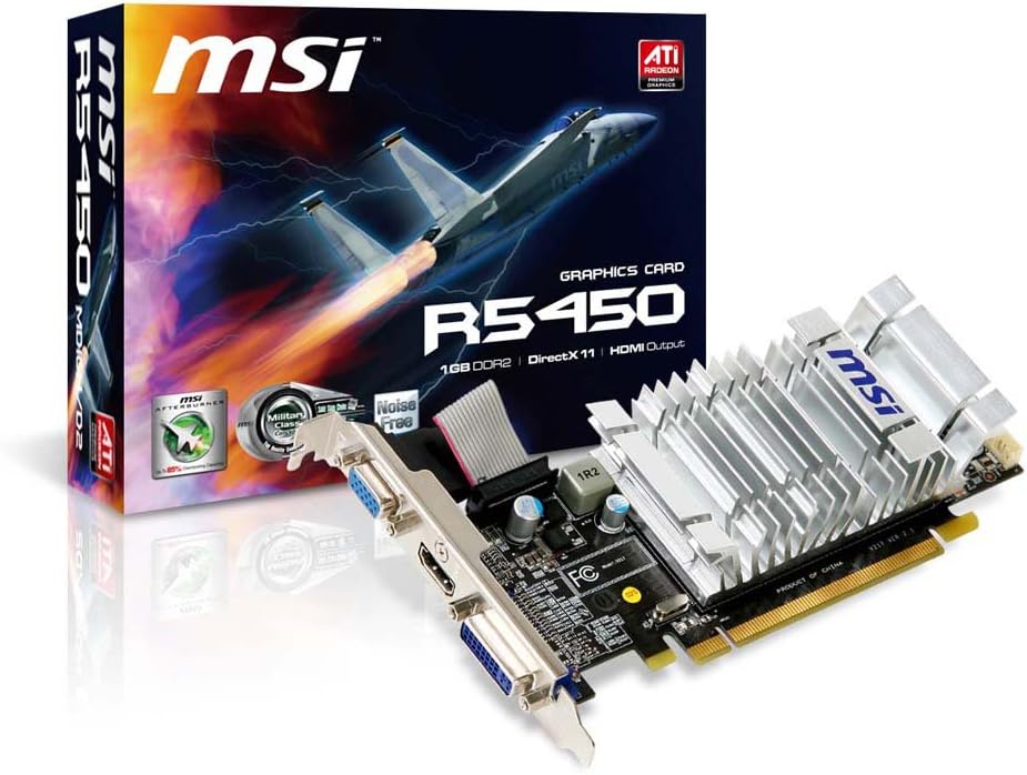 MSI R5450 1024 MB DDR2 PCI-Express 2.0 Graphics Card MD1GH/D2