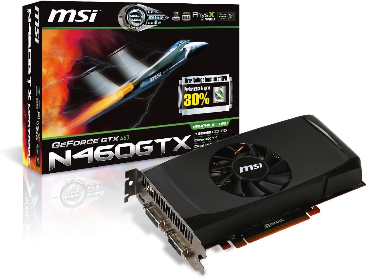 MSI Graphics Card N460GTX M2D768D5