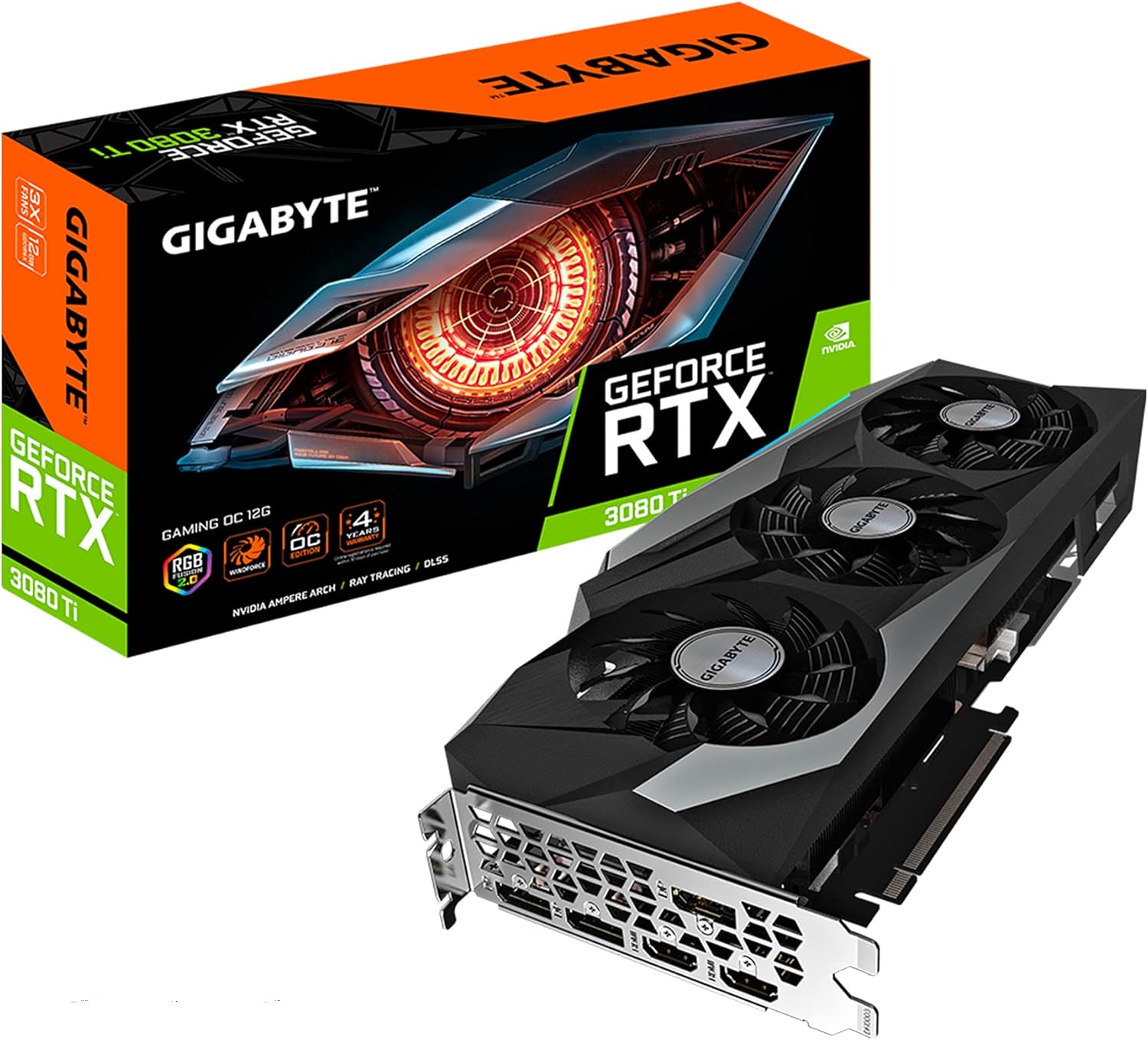 GIGABYTE GeForce RTX 3080 Ti Gaming OC 12G Graphics Card, 3X WINDFORCE Fans, 12GB 384-Bit GDDR6X, GV-N308TGAMING OC-12GD Video Card 
