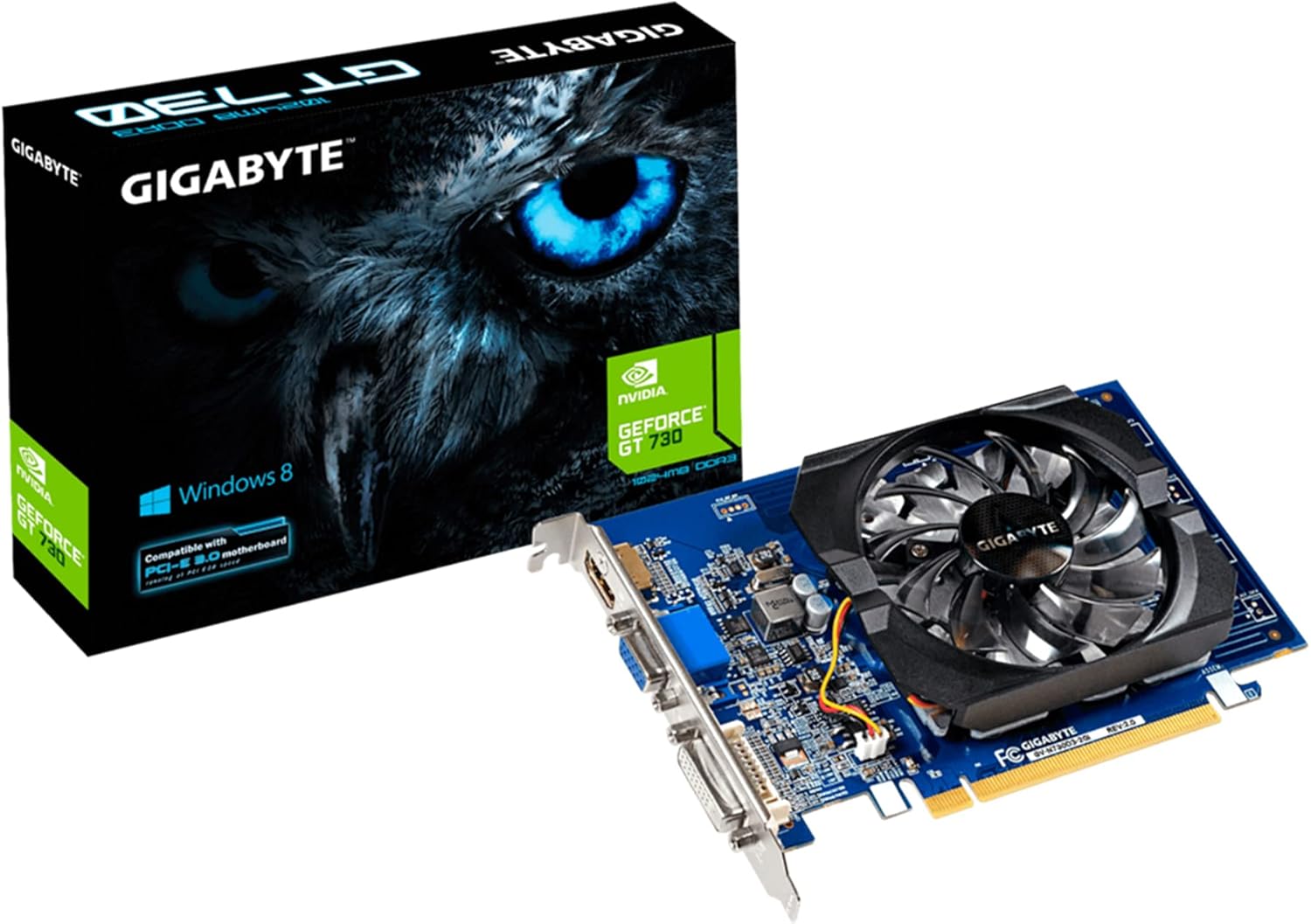 GIGABYTE GeForce GT 730 2GB 64-bit DDR3, GV-N730D3-2GI REV3.0 Graphic Cards 